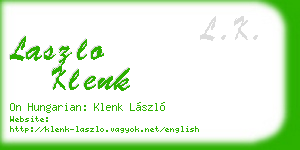 laszlo klenk business card